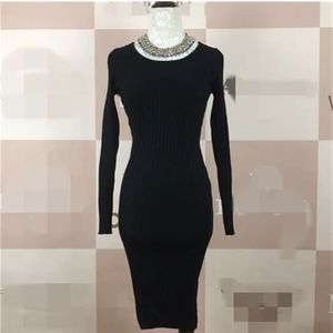 Women Sexy Bodycon Knit Sweater Dress Casual Slim Long Sleeve Mini Jumper Party